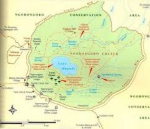 Map of Ngorongoro highlands 